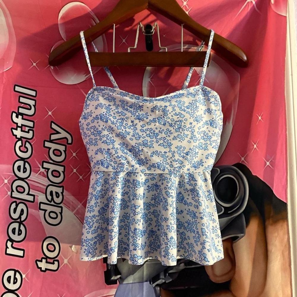 Blue shien  swimsuit top